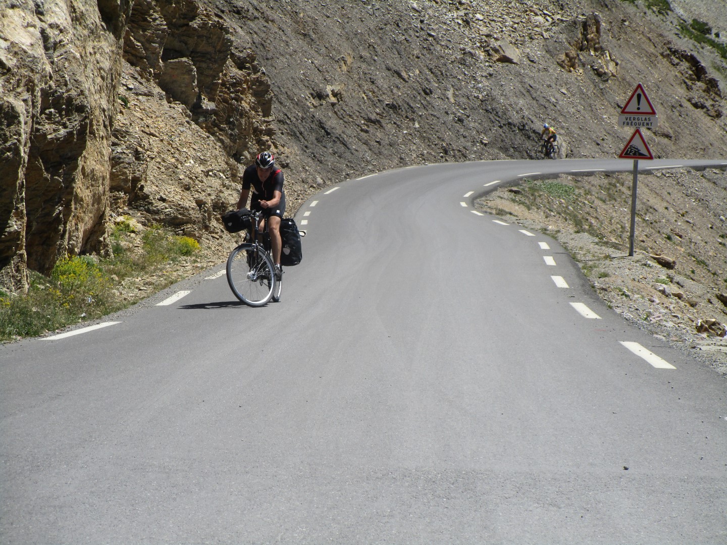 Harken naar de top van de Galibier