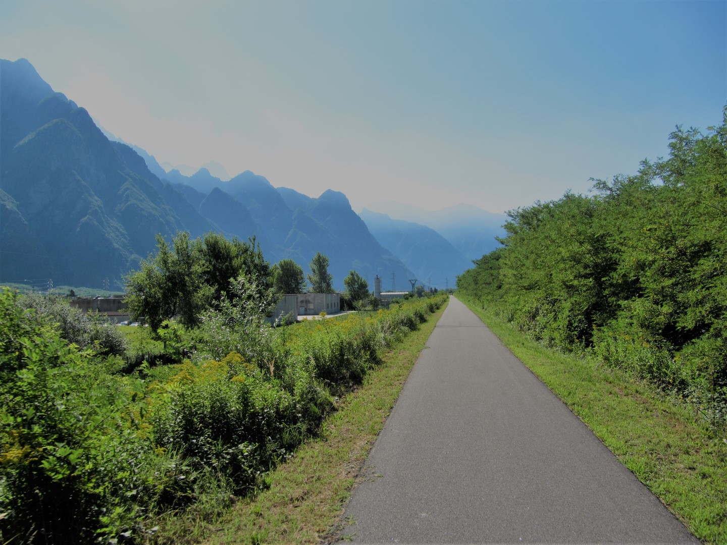 Fietspad naar het comomeer